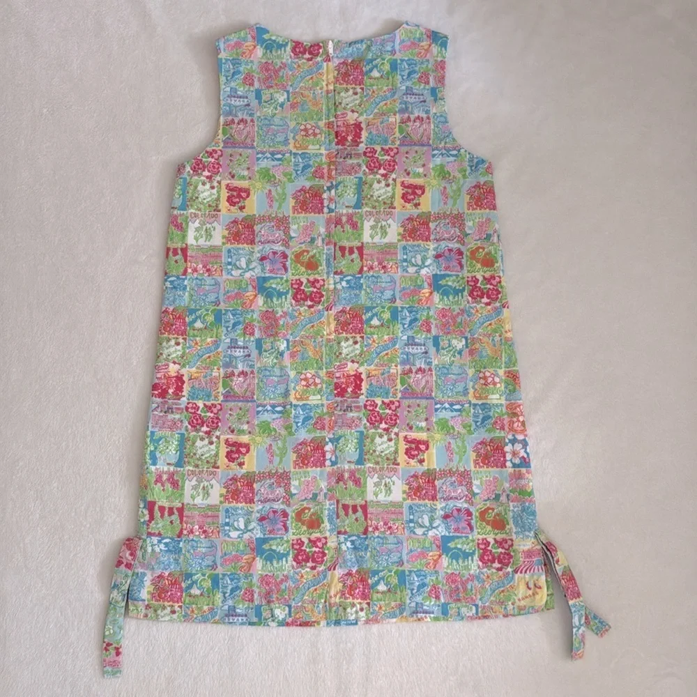Lilly Pulitzer | State Of Mind USA Patchwork Print Classic Shift Dress (10) - Picture 12 of 16